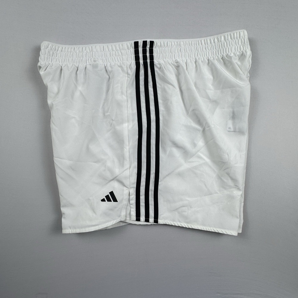ADIDAS Womens Size XL 3 Stripes High Rise Athletic Training Shorts Aeroready Run - Picture 5 of 13